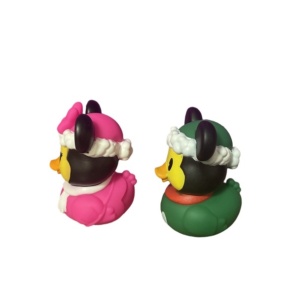 Disney Mickey & Minnie Winter Rubber Duck Toy Set | Holiday Bath Toys - Picture 2 of 6